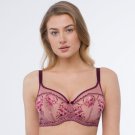 Samanta Viola Sheer Mesh Embroidered Full Cup Bra New Womens Lingerie Pink A143