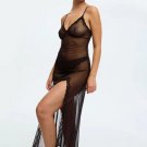 Blush Lotus Black Sheer Mesh Maxi Dress NWT Women's Loungewear 0240854 Blush Lotus Black Sheer Mesh Maxi Dress NWT Women's Loungewear 0240854