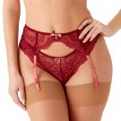 Gossard Superboost Lace Suspender Garter Belt Cranberry High Rise Lingerie 7712 Gossard Superboost Lace Suspender Garter Belt Cranberry High Rise Lingerie 7712