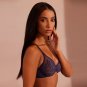 Gossard Glossies Lace Eclipse Sheer Molded Bra Non-Padded Underwired Blue 13001