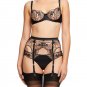 Dita Von Teese Julie's Roses Sheer Garter Belt Luxury Suspender Lingerie D46019