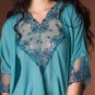 Soft Floral Embroidery Robe NWT Women's Lounge Wear Vova Cosima Turquoise