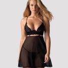 Sheer Lace Babydoll Skirt String Panty Set New Womens Lingerie Obsessive Nutris