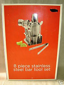 8 piece stainless stell bar tool set