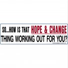 Conservative Bumper Sticker, Decal "Hope & Change" RRG008