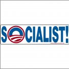 Anti-Obama Bumper Sticker, Decal, "Socialist" RRG045