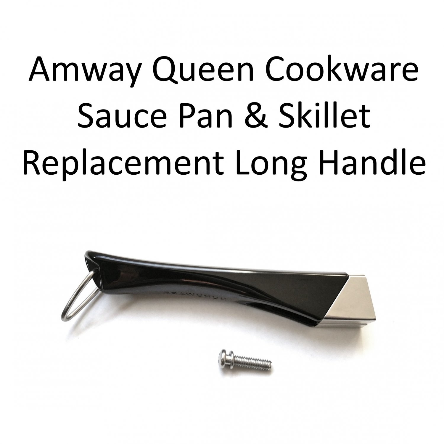 nunuware Short Replacement Handle for vintage Amway Queen Cookware stock pot,  dome lid, steamer, frying pan skillet in non-OEM original style 