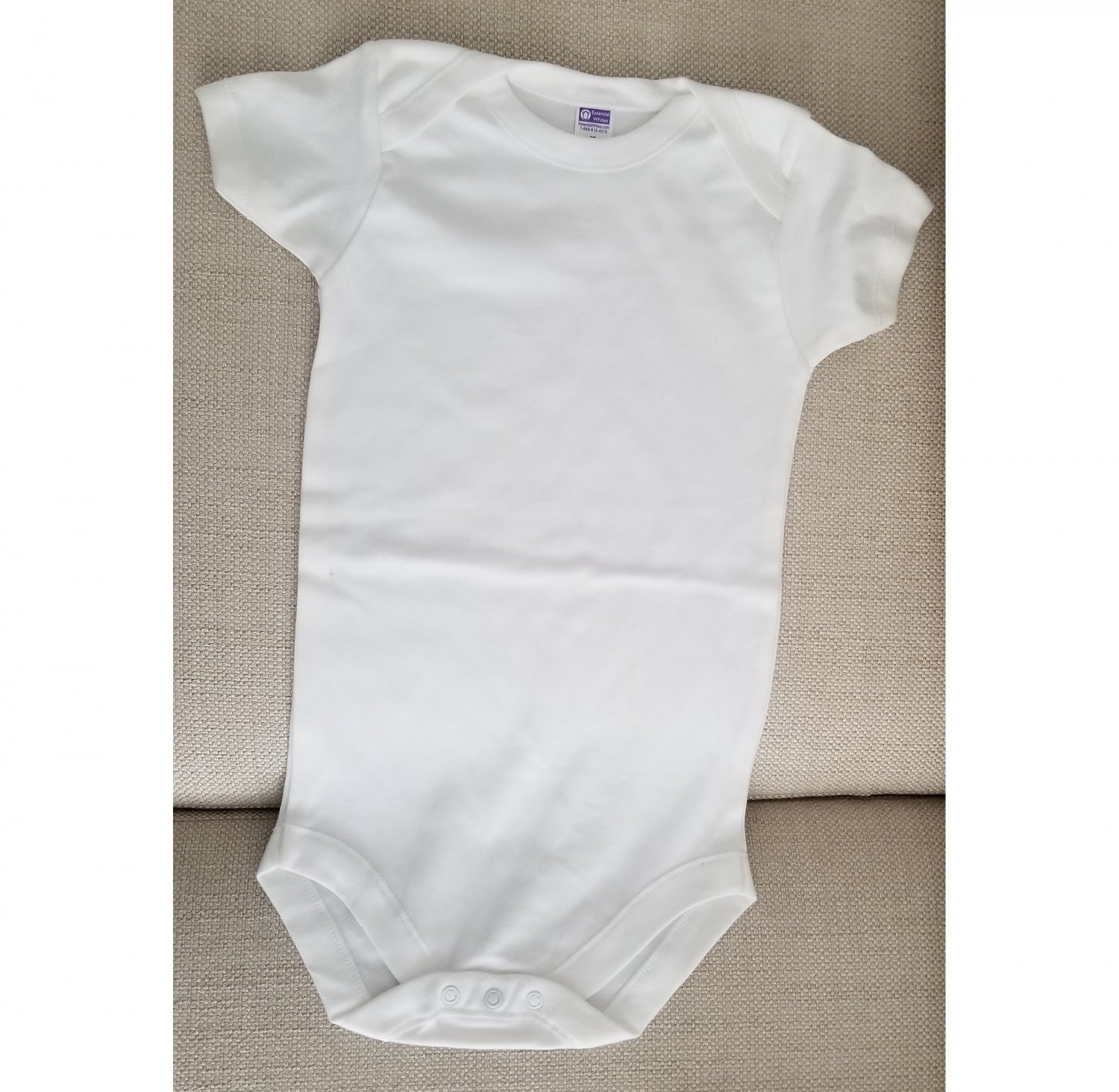 Organic cotton 3T short sleeve lap shoulder bodysuit onesie