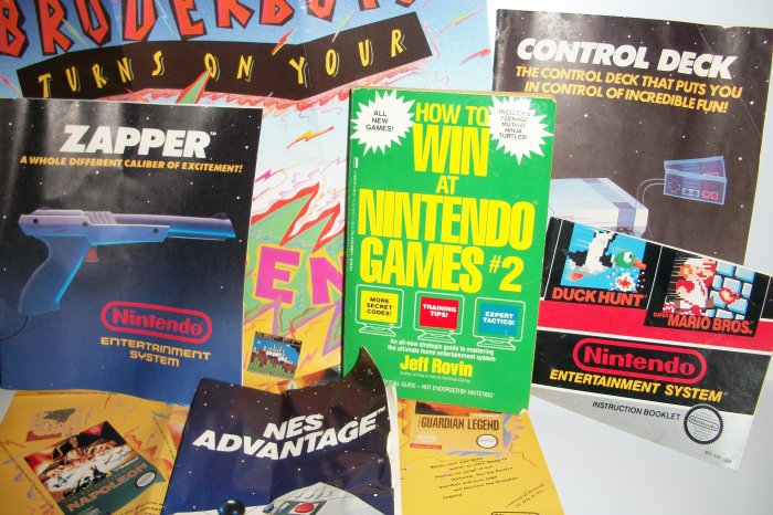 Vintage Nintendo NES Manual Lot Rare As Is