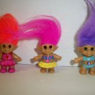 TREASURE TROLL TEENIES Lot of 3 Figures (C)
