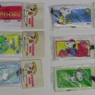 Peanuts Snoopy Luggage Tag - Set of 6 VINTAGE*