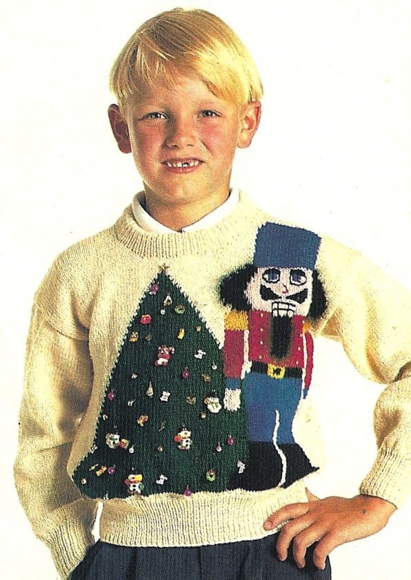 X416 Knit PATTERN ONLY Child Sweater & Hat Pattern Christmas Eskimo ...