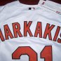 #21 Nick Markakis Baltimore Orioles Home White stitched Majestic jersey size 48 (M)