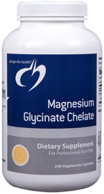 Magnesium Glycinate Chelate - 240 Vegetarian Capsules - Designs for Health