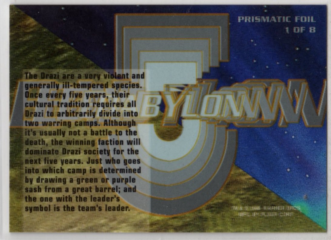 Babylon 5 Series One Prismatic Foil 1 of 8 Chase Card (Fleer Ultra) - Drazi