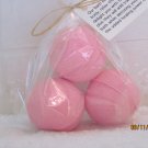 3 pack Rose scented Bath Bomb 12+ oz. total weight
