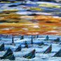 Rainbow Finned Sharks at Sunset