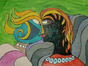 Kissing in the breeze