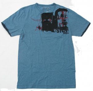 OLD NAVY Double Sleeve Graphic T-Shirt Face XXL NWT