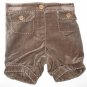 OLD NAVY Brown Velveteen Knickers Shorts 6-12 Mo NWT New