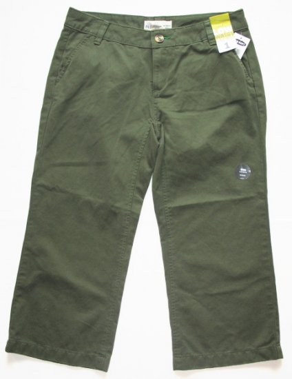 OLD NAVY Green Khaki Capri Pants Womens 1 NEW (402560)