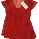 OH MAMMA Sheer Paisley Maternity Shirt/Camisole S Small NEW