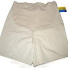 REBEL Tan Denim Maternity Shorts Sz 10 NEW