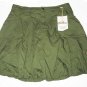 MISS BISOU Green Khaki Utility Bubble Skirt Sz 11 NEW $48