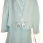 JONESWEAR Aqua Linen Skirt Jacket Suit Sz 14 NEW $136