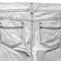 OLD NAVY White Denim Capri Pants Black Stitch 6 NWT
