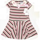 DISORDERLY KIDS Brown Pink Satin Ribbon Dress 5 NEW $35