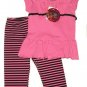 ZOEY GIRL 2pc Set Leggings Top Pink 4 NEW $35