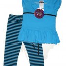 ZOEY GIRL 2pc Set Leggings Top Blue 4 NEW $35