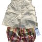 OLD NAVY Cream Plaid 2pc Set 3-6 Mo NEW