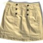 JONESWEAR Santa Cruz Tan Khaki Button Skirt 4 NEW $44