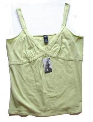 WORK WEEKEND Womens Plus Green Tank Top Cami 1X 16 18 NEW $44