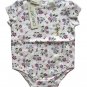 CHEROKEE Girls Cream Floral Onesie Shirt 3 6 Mo NEW