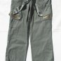 STEVIE'S Girls Green Gold Jeweled Cargo Pants 16 NEW