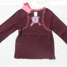 GYMBOREE La Belle Epoque Girls Holiday Burgandy Cameo Shirt Top 4 4T NEW