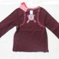 GYMBOREE La Belle Epoque Girls Holiday Burgandy Cameo Shirt Top 4 4T NEW