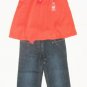 GYMBOREE Tea Garden Girls Shirt Top Jeans Set 4 NEW