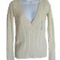 OLD NAVY Womens Cream Cable Knit Deep V Sweater XXL 20 22