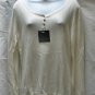 APOSTROPHE Womens Plus Off White Henley LS Sweater XL 18 20 NEW