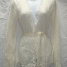 APOSTROPHE Womens Ivory Wrap Sweater Coat S 6 8 NEW