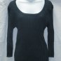 APOSTROPHE Womens Plus Blue Ribbed Scoop Neck Sweater XL 18 20 NEW