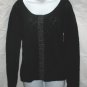 APOSTROPHE Womens Black Scoop Neck Cardigan Sweater XL 18 20 NEW