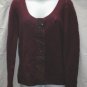 APOSTROPHE Womens Plus Plum Scoop Neck Cardigan Sweater XL 18 20 NEW