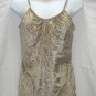 PERSONAL ID Juniors Gold Velour Cami Tank Top L 11 13 NEW