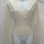 SAY WHAT Juniors Off White Sequin Wrap Bodice Sweater XL 15 17 NEW
