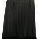 NICOLE MILLER Womens Black Pleated Velvet Trim Holiday Skirt 8 NEW